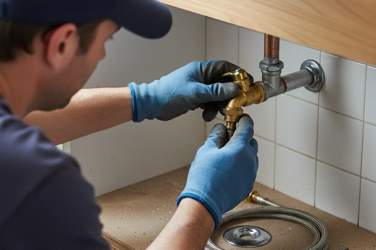 Shutoff valve and fitting work during Emergency Plumbing in Madison